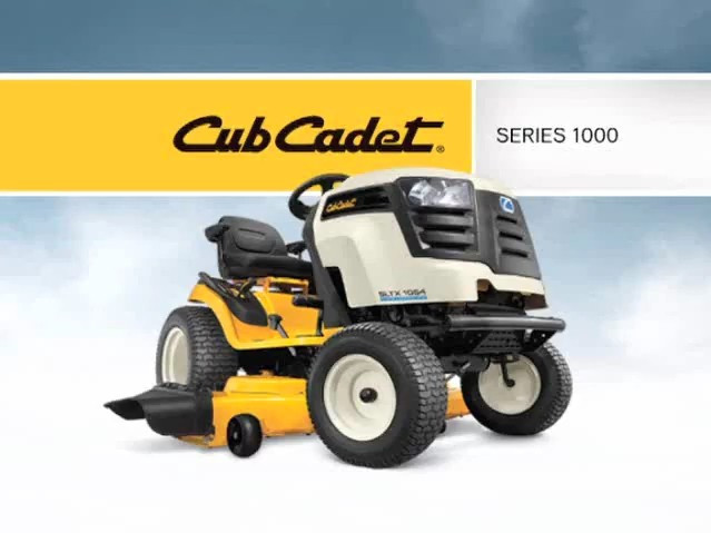 Traktory Cub Cadet série 1000 se bočním výhozem