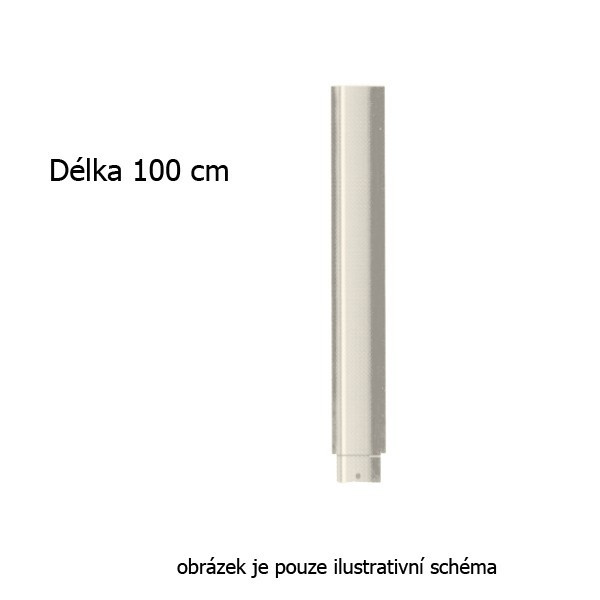 Smaltovaná Trubka 150mm/100mm/0,6mm Muldenthaler- slonová kost