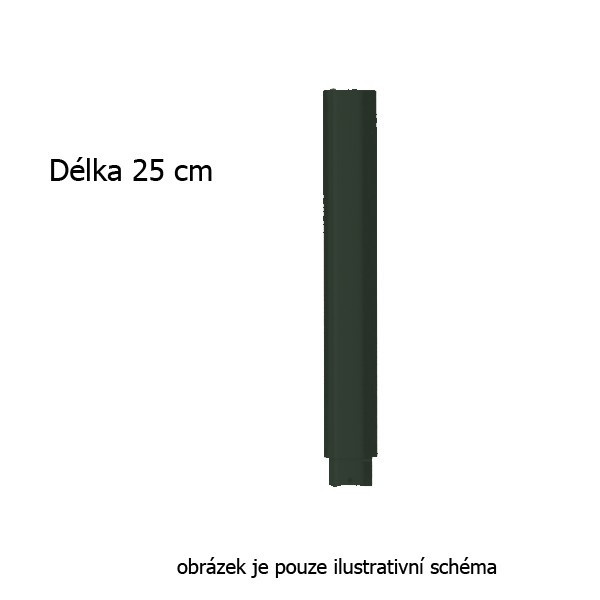 Smaltovaná Trubka 150mm/25mm/0,6mm Muldenthaler-zelená