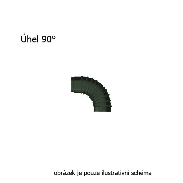 Smaltované Koleno 90°/150mm/0,6mm Muldenthaler-zelená