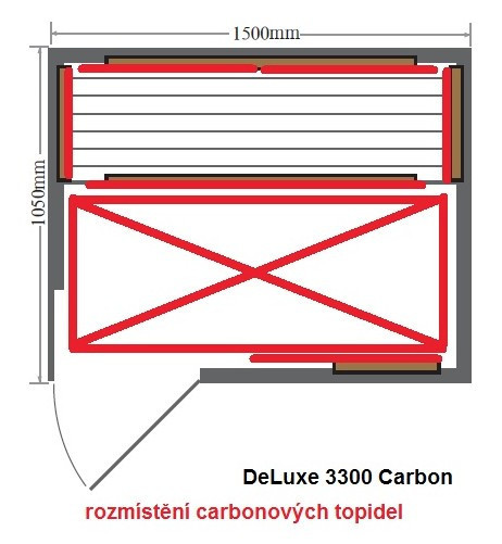 DeLuxe 3300 Carbon -BT infrasauna HealthLand