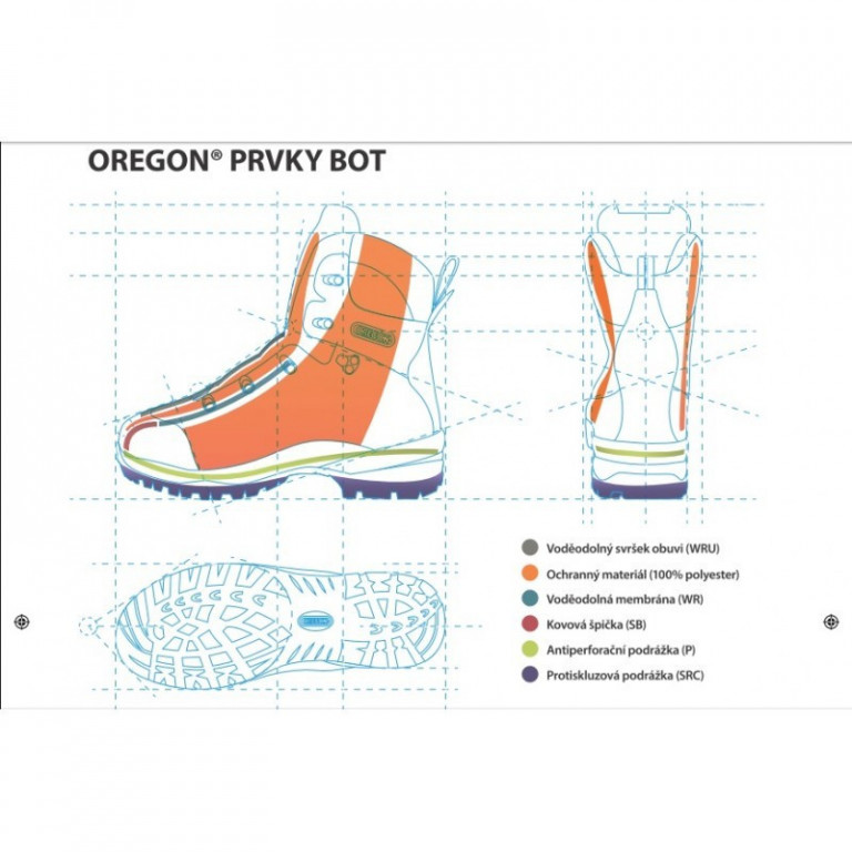 Protipořezové kožené boty OREGON II.