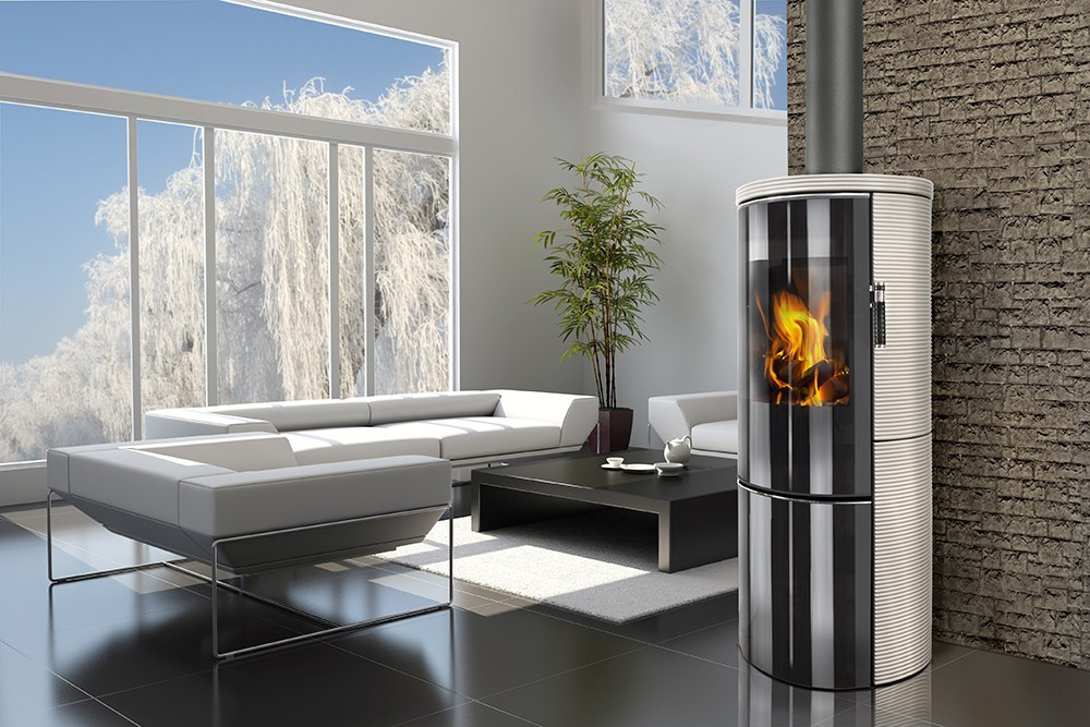 VULSINI EX nízká krbová kamna STORCH - serpentin kartáčovaný