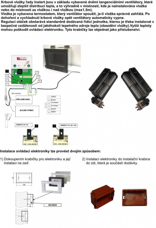 INSERT 70 krbová vložka s ventilátory NORDICA