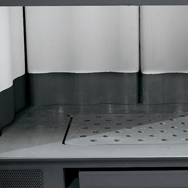 INSERT 70 CRYSTAL rohová krbová vložka s ventilátory NORDICA - pravá