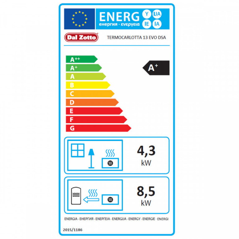 Termo Carlotta 13 EVO DSA - krbová kamna NORDICA štítek