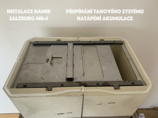 Akumulační krbová kamna Nordpeis Salzburg MII+1 přepínací mechanismus přepínání tahu obr. 9