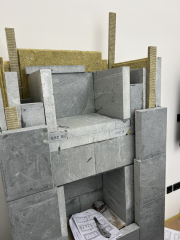 Akumulační krbová kamna NunnaUuni Hestia průběh instalace obr. 17