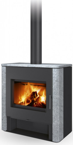 TELDE kámen - krbová kamna s teplovodním výměníkem a dvojitým prosklením